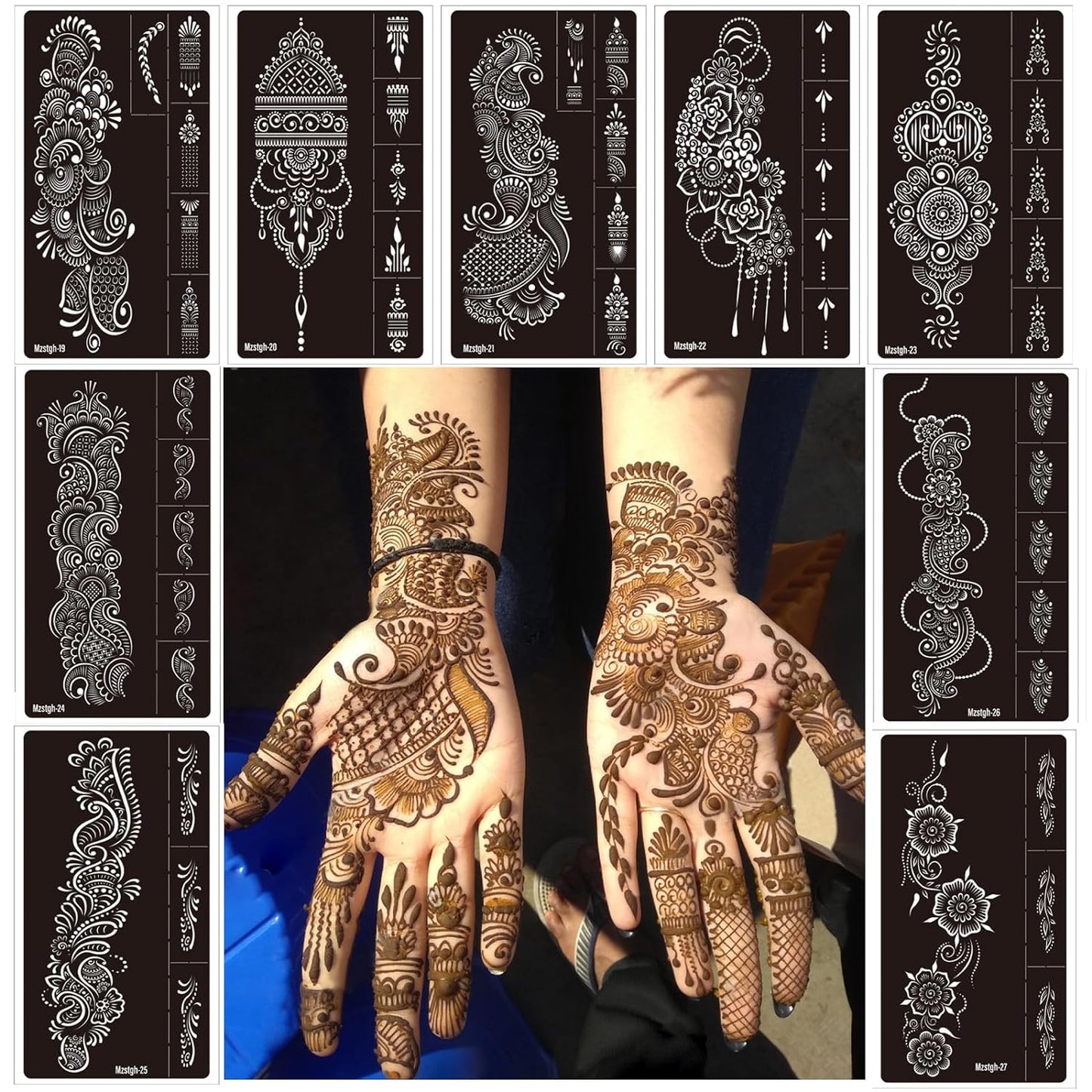 Henna design hand 1x12